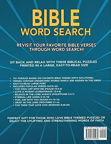 Bible Word Search 101 Puzzles Large Print Puzzle India Ubuy