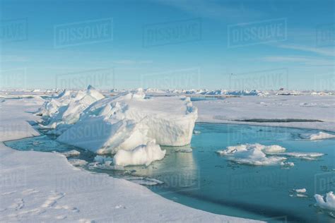 Melting Ice At North Pole Arctic Stock Photo Dissolve
