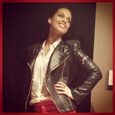 Alicia Keys Leather Jacket Red Pants Red Leather Jacket