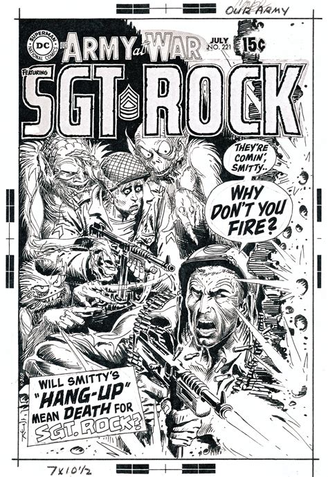 Joe Kubert 1970 Sgt Rock 221 Cover