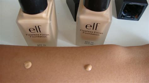 Review Swatches Elf Flawless Finish Foundations