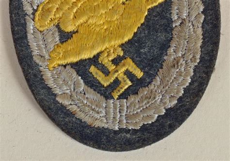Regimentals German Wwii Luftwaffe Paratrooper Badge In Cloth