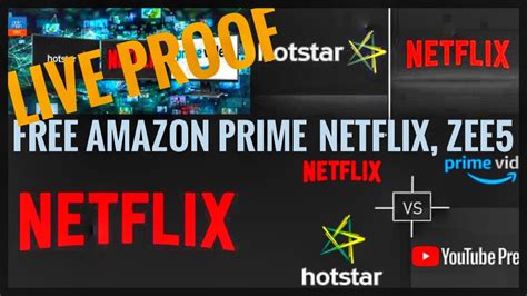 How To Get Free Subscription Of Netflix Amazon Prime Zee5 Hotstar Vip Youtube