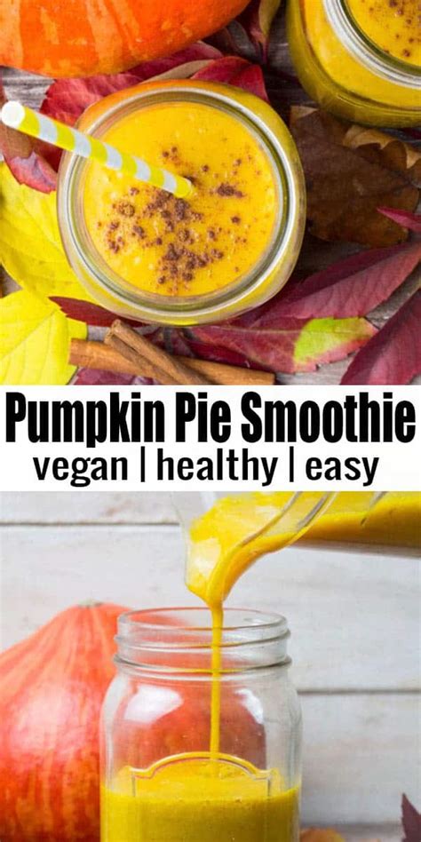 Easy Pumpkin Smoothie Recipe Vegan Heaven