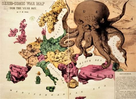 1877 serio comic map russia is the octopus old maps antique maps space map cartoon map