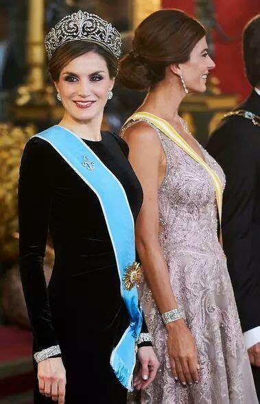 Letizia Of Spain Wears The Spanish Fleur De Lys Tiara For The First