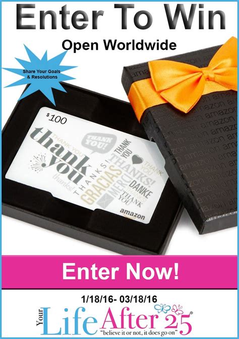 Enter To Win Yourlifeafter25s 2016 Goals And Resolutions 100 Amazon