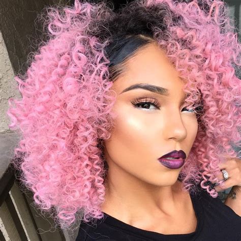 Edgy Pink Curls Therealarianamarie Black Hair Information Community