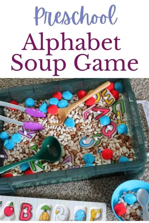 Alphabet Soup Game A Preschool Abc Sensory Bin Artofit
