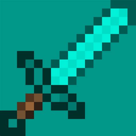 Transparent Minecraft Diamond Sword