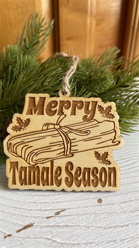 Merry Tamale Season Christmas Ornament Feliz Navidad Foodie Etsy