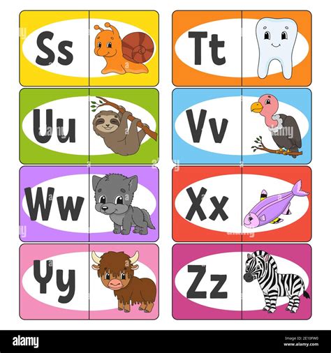Set Abc Flash Cards Alphabet For Kids Learning Letters Education