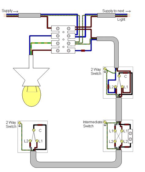 3 Way Lighting Circuit Wiring Diagram