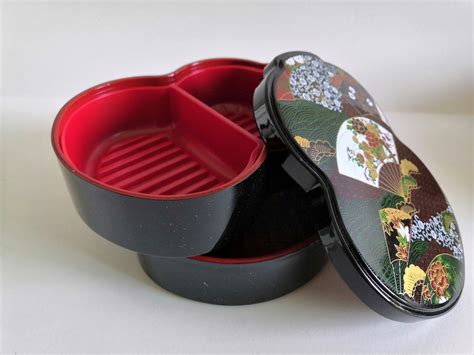 Vintage Japanese Lacquer Jubako Bento Box With Traditional Etsy