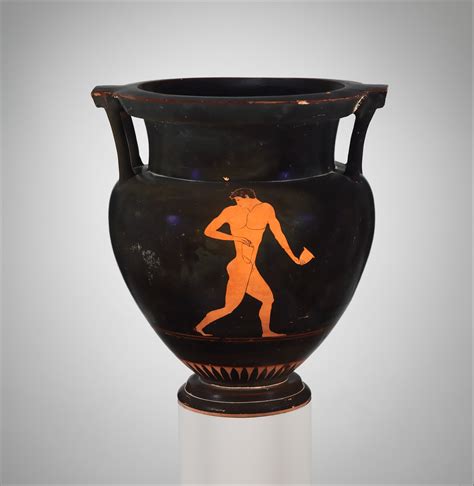 Attributed To Myson Terracotta Column Krater Bowl For Mixing Wine And Water Greek Attic