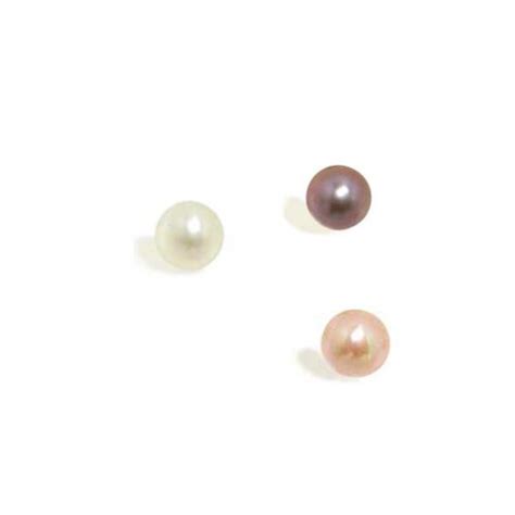 4 45mm Individual Aa Round Pearl In White Pink And Mauve Undrilled