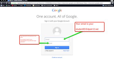 If a gmail account could not sign in, try resetting the account's password, clearing browsing data, or resetting the browser. Mr. Cochran's Room: Google Classroom
