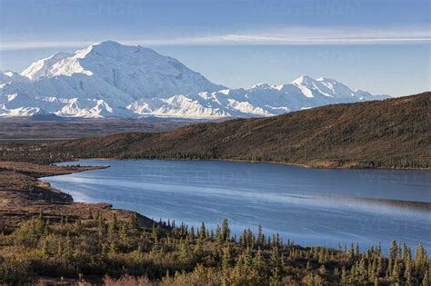Usa Alaska View Of Mount Mckinley And Reflection Of Wonder Lake At