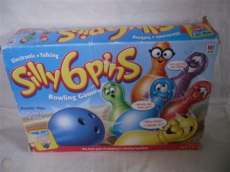 Milton Bradley Silly 6 Pins Electronic Talking Game Complete In