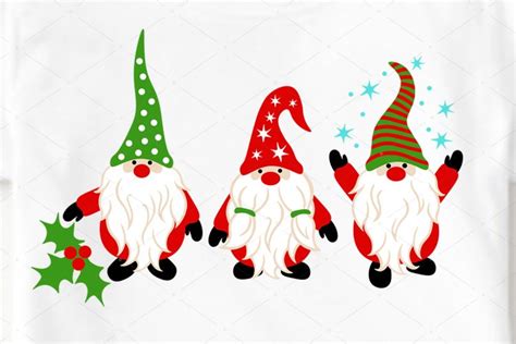 Christmas Gnomes Svg Winter Snow Holidays Clipart Cricut