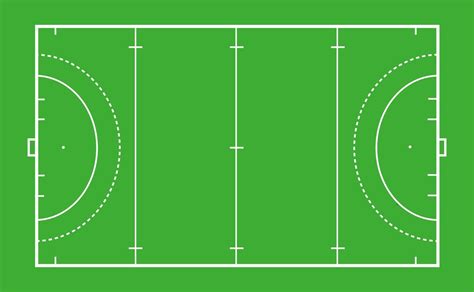 Field Hockey Pitch Top View Vector Illustration 2634946 Vector Art At