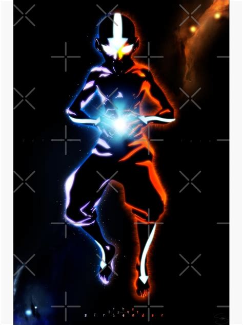 Aang In Avatar State Poster For Sale By Atomicidx Redbubble