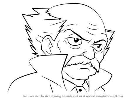 Step By Step How To Draw Makarov Dreyar From Fairy Tail