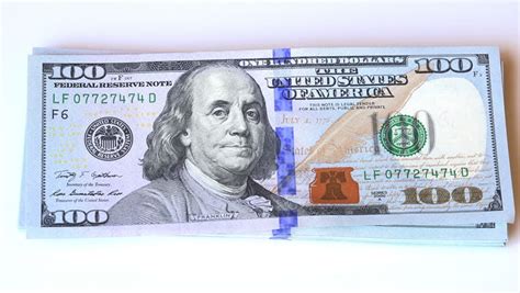 Zoom In On A New 100 Dollars Bill Stock Footage Video 6809065