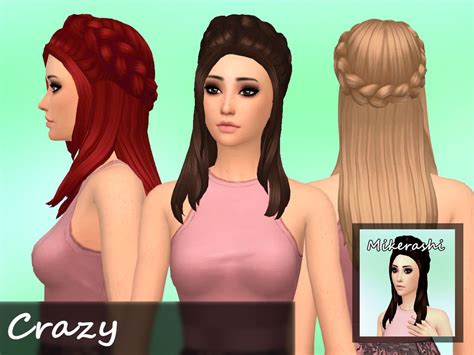 Mikerashi Crazy Hair Sims 4 Hairs Crazy Hair Sims 4 Sims