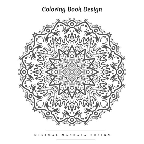 Premium Vector Modern Minimal Arabesque Mandala Coloring Book Design