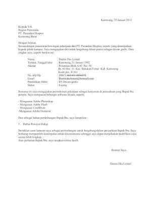 Demikian surat lamaran kerja ini saya tulis. Contoh Surat Lamaran Kerja Desain Grafis | Desain grafis ...