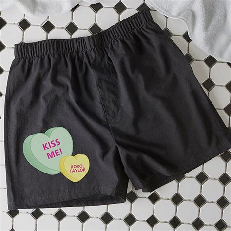 Personalized Boxer Shorts Conversation Hearts
