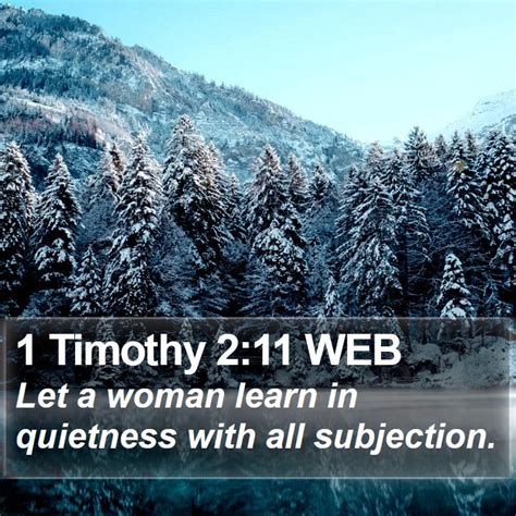 Timothy Web Let A Woman Learn In Quietness With All