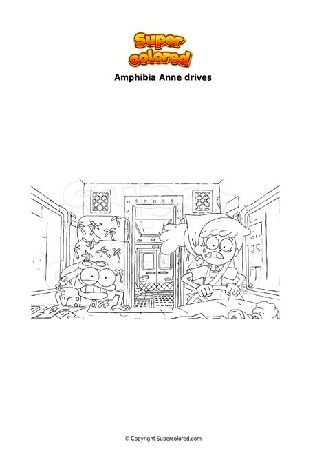 Coloring Page Amphibia The Core Helmet Supercolored