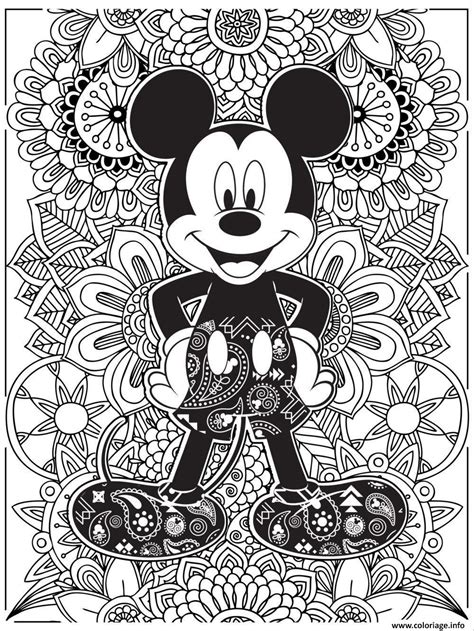 Coloriage Disney Adulte Mcieky Mouse Dessin Disney Adulte Imprimer