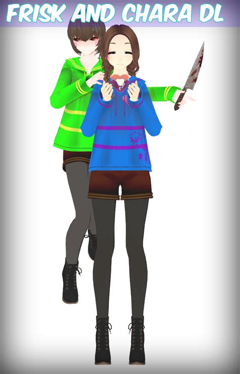 Mmd X Undertale My Frisk And Chara Dl By Amyolimpet On Deviantart