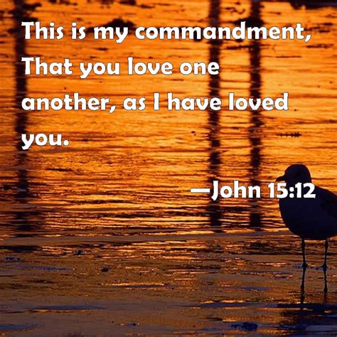 John 1512 This Is My Commandment That You Love One Another As I Have