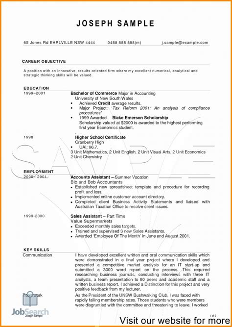 Resume Format Of Australia Baden Württemberg Schulferien