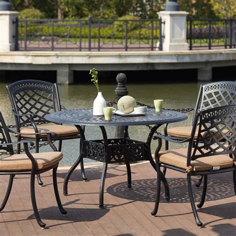 Darlee Sedona 5 Piece Cast Aluminum Patio Dining Set Antique Bronze