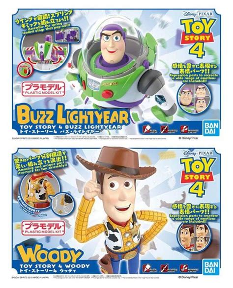Bandai Toy Story 4 Buzz Lightyear And Woody Plastic Model Kit Set Of 2