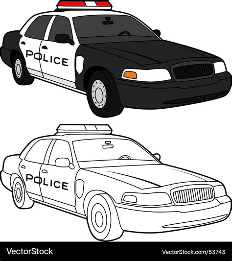 Police Car Royalty Free Vector Image Vectorstock
