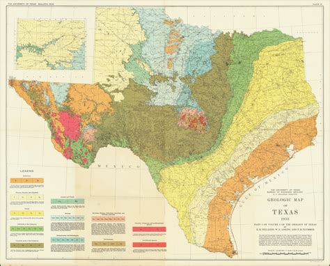 Geological Map Of Texas 1933 Barry Lawrence Ruderman Antique Maps Inc