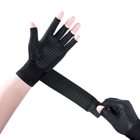 Thx4copper Compression Arthritis Gloves With Straps Best Copper