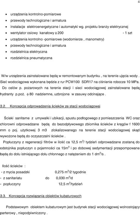 A Opis Zagospodarowania Terenu Stacji Wodoci Gowej Pdf Darmowe