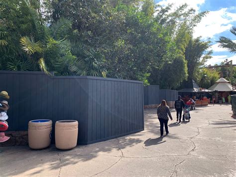 Construction Walls Set Up Around Jurassic Park In Islands Of Adventure In Preparation For New