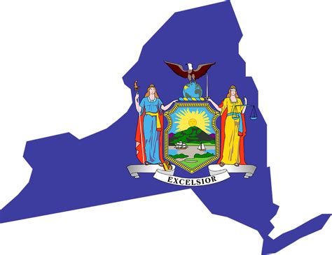 New York Flag Map Free Vector Graphic On Pixabay