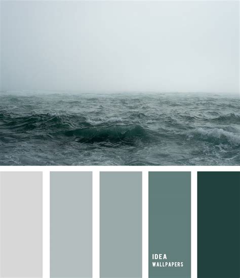 Sea Fog And Grey Green Ocean Inspired Color Palette Color