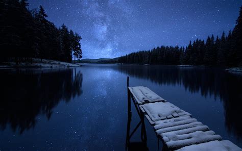 Lake At Night Wallpapers Top Free Lake At Night Backgrounds