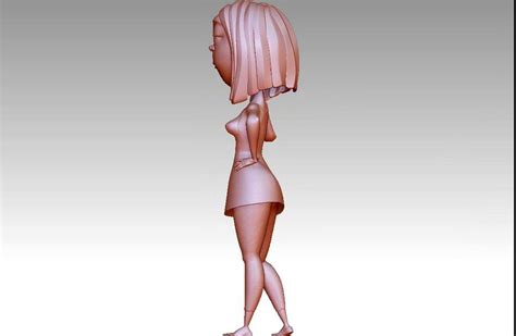 Cartoon Cute Woman 3d Model Cghero