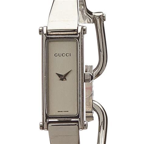 Gucci Silver Stainless Steel 1500l Womens Wristwatch 12mm Gucci The